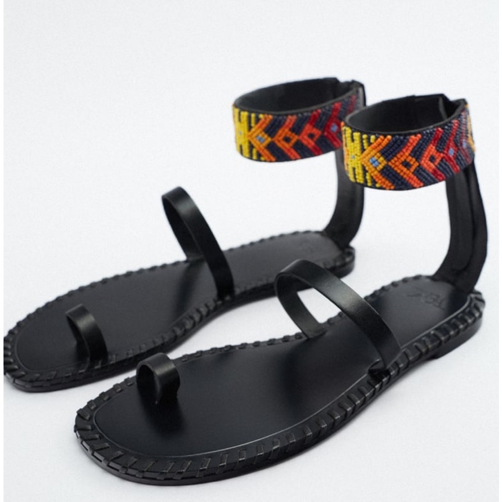 Zara Beaded Sandals